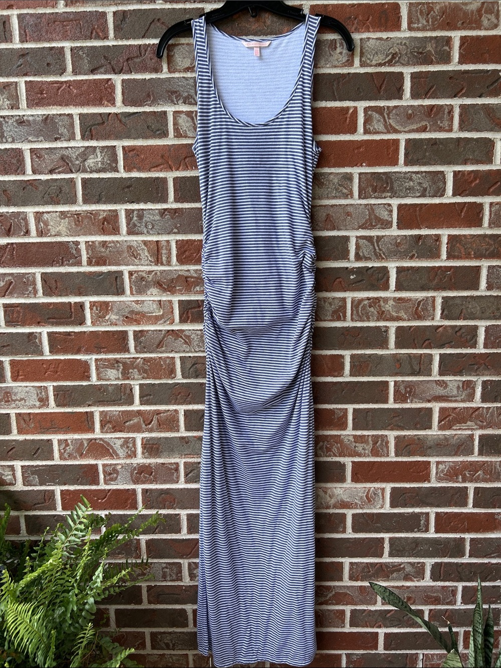 Victoria's Secret Navy and White Striped Sleeveless Maxi Dress